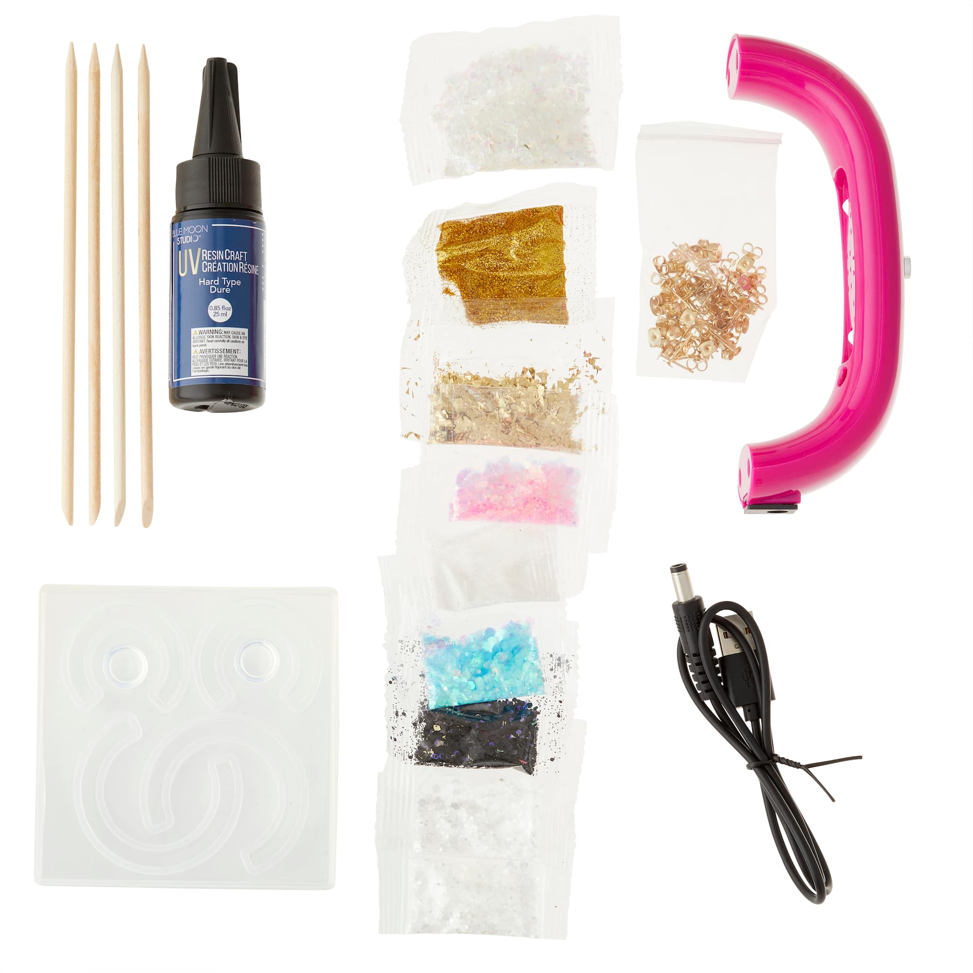 Blue Moon Studio™ UV Resin Craft Hoop Earring Starter Kit